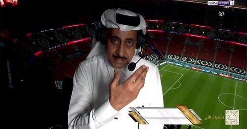 A curiosa reação do comentador do Qatar à derrota “inconformado”