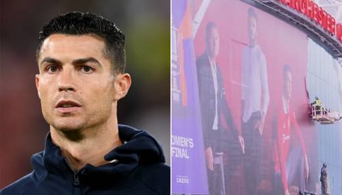 Manchester tirou imagem de Cristiano Ronaldo do estádio, mas tem explicação