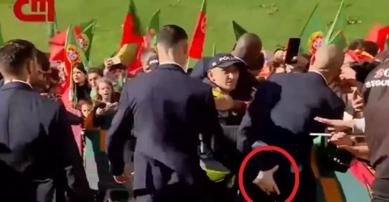 A mãozinha marota de Ronaldo no rabo de Pepe que dá que falar (Vídeo)