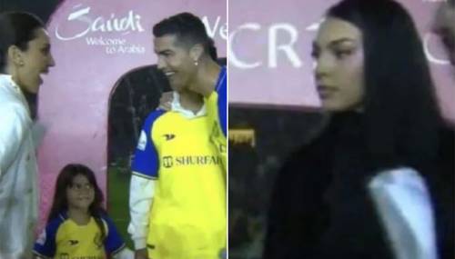 Esta reação de Georgina durante apresentação de Cristiano Ronaldo torna-se viral
