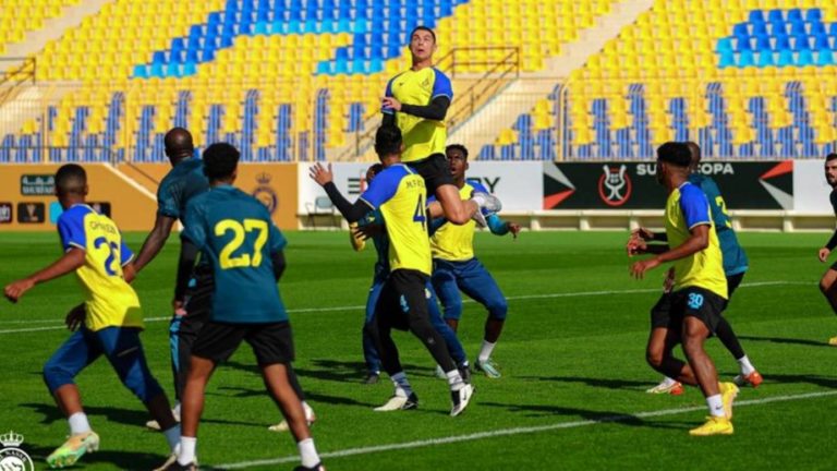 Salto de Ronaldo no treino do Al Nassr impressiona colegas de equipa
